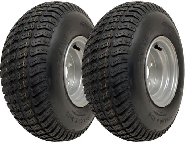 18x6.50-8 Græsdæk til plæneklipper på fælg 4Ply Wanda P332 4x100mm PCD fælg (sæt med 2)