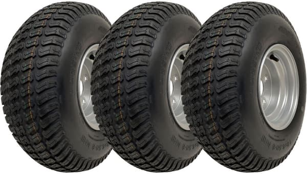 18x6.50-8 Gräsklippare Gräs Däck på fälg 4Ply Wanda P332 4x100mm PCD fälg (Set om 3)