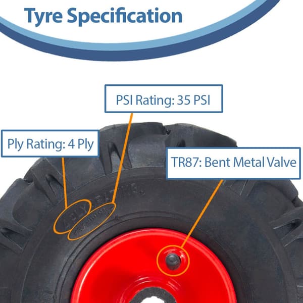 3.00x4 Open Centre Cleated Rotovator Lug Tyre 20mm Roller Bearing Rim (sæt med 3)