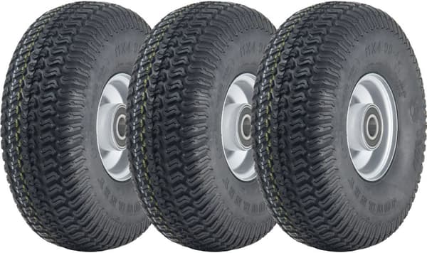 11x4.00-4 Græsdæk til plæneklipper og stålfælg P332 20 mm lejer 145 kg (sæt med 3)