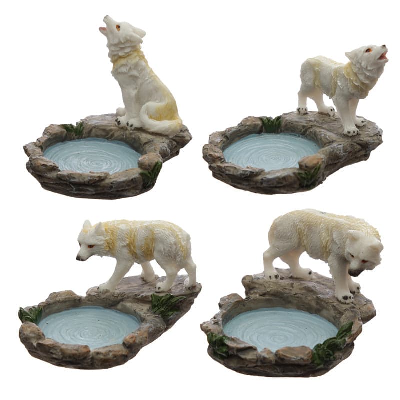 Decorative Forest Protector - Protector of the North Wolf Tea Light Candle Holder 4 Supplied