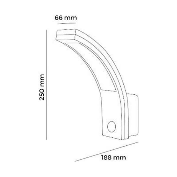 Vägglykta EDM 32536 polypropen A B 10 W 750 Lm Vit Extern (6400 K)