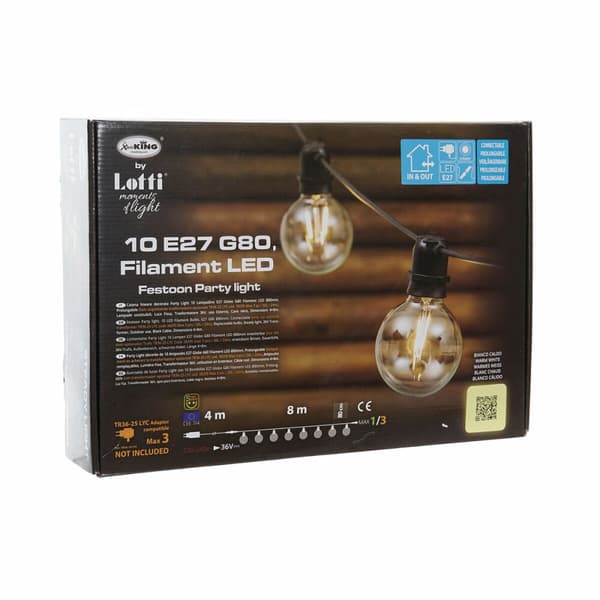 LED guirlande DKD Home Decor Multifarvet (850 x 7 x 13 cm)