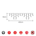 Miniatyrbillede 3 af 3: LED gardin EDM 71265 Icicle Easy-Connect 0,72 W 200 x 50 cm