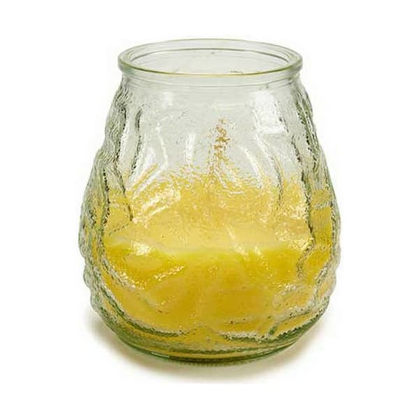 Tuoksukynttilä Ibergarden CHWJ-9898MT Keltainen Läpinäkyvä Lasi Parafiini Sitronella 9 x 9,5 x 9 cm (6 osaa)