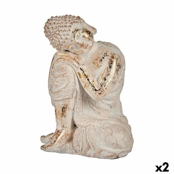 Dekorativ Trädgårdsfigur Ibergarden CC20447 Polyresin Buddha 23 x 33 x 26 cm (2 antal)