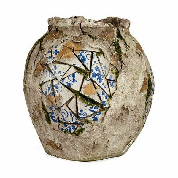 Koristeellinen puutarhahahmo Ibergarden ZD19026 Polyresiini Maljakko 27 x 27 x 27 cm (2 osaa)