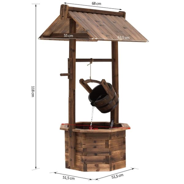 Rootz Garden Ornamental - Bruin - Fyrtræ - 26,77 cm x 22,44 cm x 46,46 cm