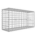 Miniatyrbild 1 av 6: SONGMICS Gabionkorg, metallgabionbur med 5 x 10 cm Mesh för stenar, Silver