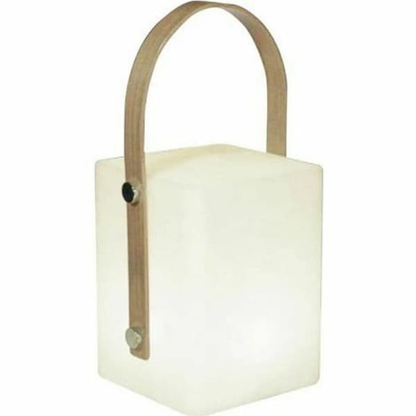 Bordslampa Lumisky Tiky 10 x 10 x 25 cm Vit Brun Bambu Plast