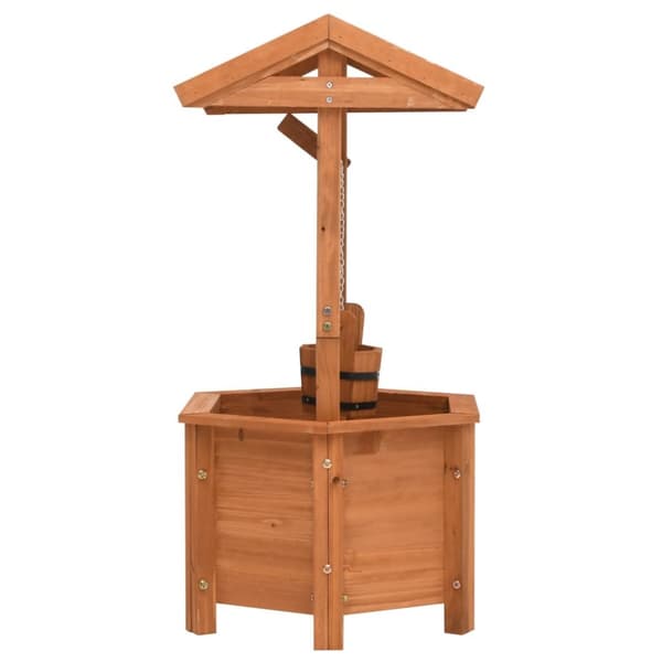 The Living Store plantekasse ønskebrønd 40x40x84 cm fyrretræ -  Havedekorationer
