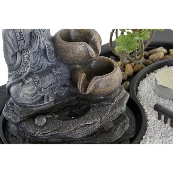 Szökőkút DKD Home Decor Buddha Harts Orientalisk 29 x 21 x 23 cm (2 antal)