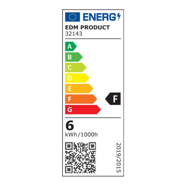 Vägglampa med LED EDM 32143 Plast A F 6 W 60 Lm (4000 K)