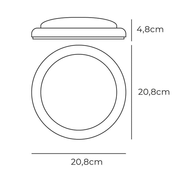Vägglampa med LED EDM 32407 Vit Aluminium Plast F 18 W 120 W 1820 Lm Rund (6400 K)