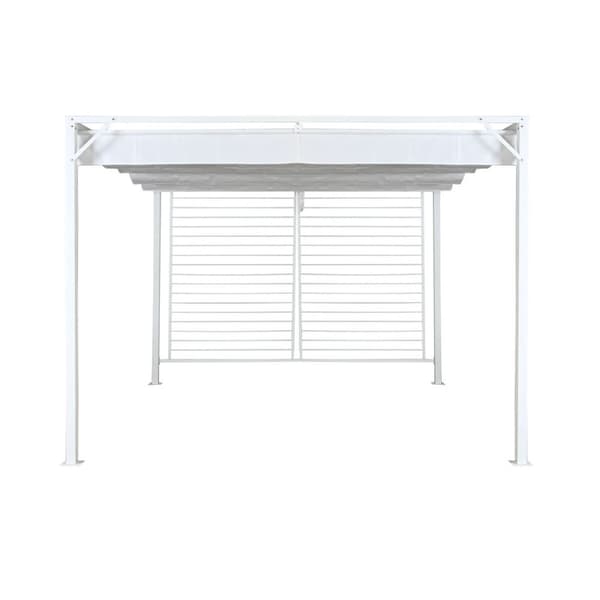 Pergola DKD Home Decor Vit 296 x 296 x 225 cm Stål
