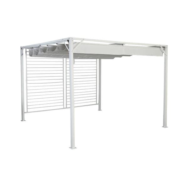 Pergola DKD Home Decor Vit 296 x 296 x 225 cm Stål