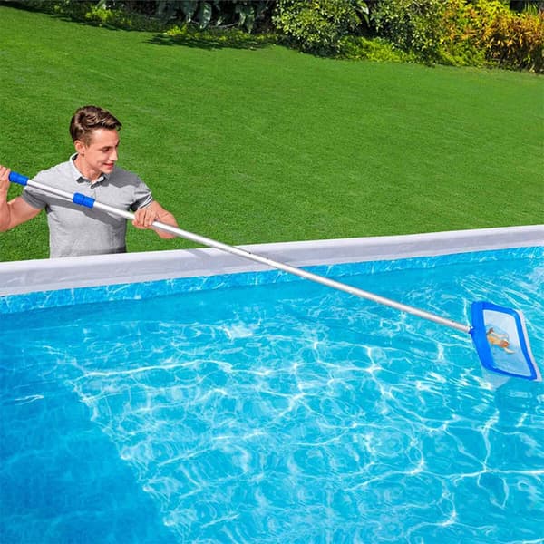 Bestway Aluminium Stång Pool Teleskop 457 cm Retraktabel Trädgård 58702