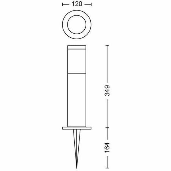 Lampa Philips Grå 12 V Varmvit 600 lm (1 antal)