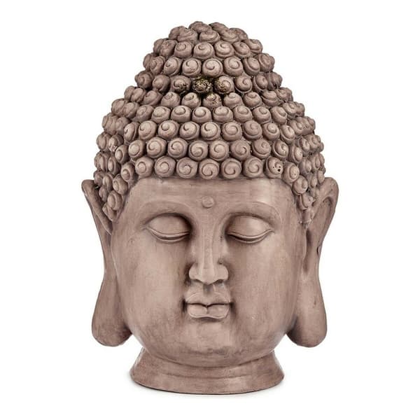 Dekorativ havefigur Ibergarden CC20431 Grå Polyesterharpisk 31,5 x 50,5 x 35 cm Hoved Buddha