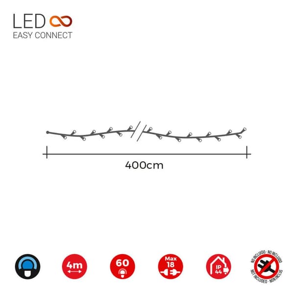 LED guirlande EDM 71252 Blå 4 m