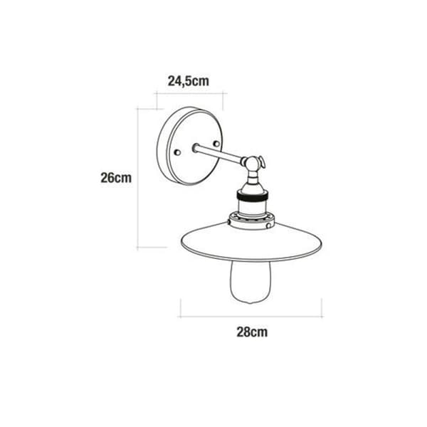Væglampe EDM 32100 32100 Sort Metal 60 W E27