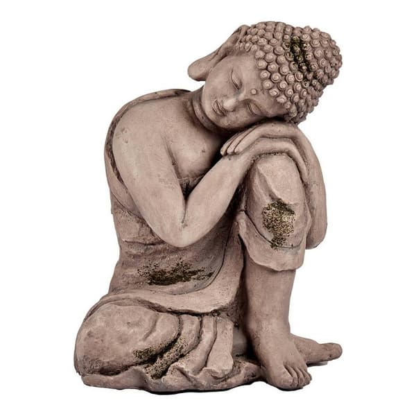 Dekorativ hagefigur Ibergarden CC20446 Grå Polyresin 28,5 x 43,5 x 37 cm Buddha
