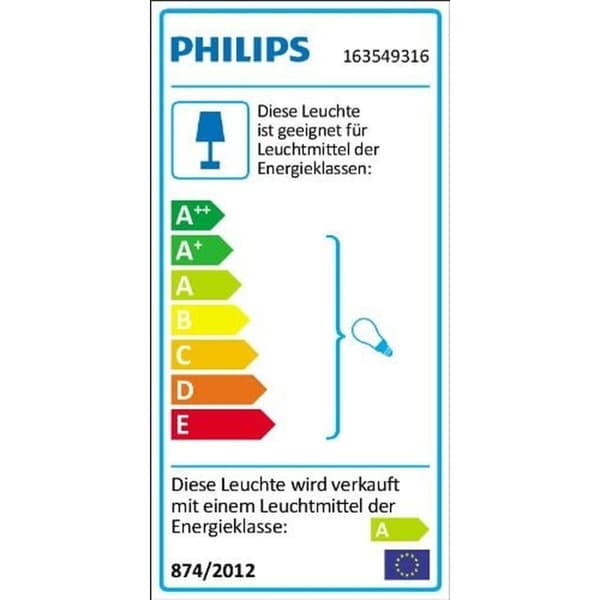 Markør Philips 16354/93/16 Antrasitt 12,1 x 80,2 x 12,1 cm Aluminium Plast (4000 K) (Varm Hvit) (2700 K)