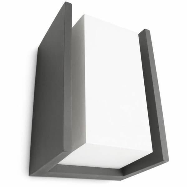 Væglampe Philips Bridge 970 Lm Antracit Mørkegrå Rustfrit stål Aluminium 15 W E27