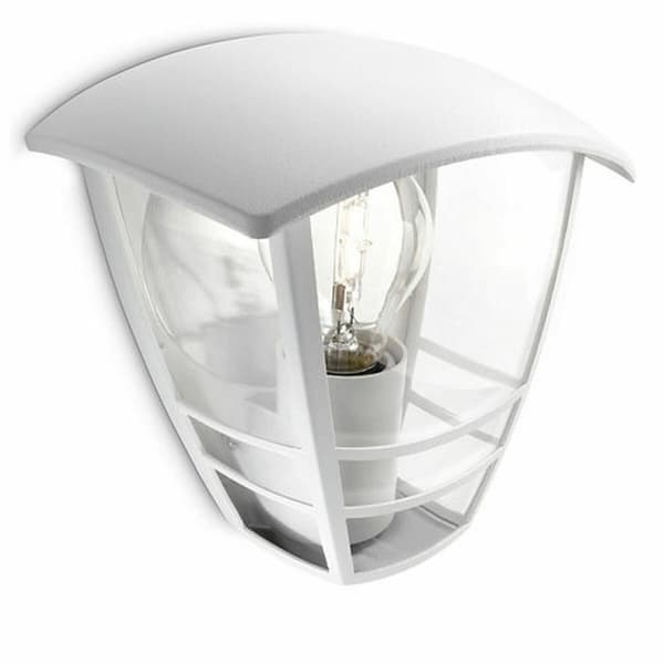 Vägglykta Philips Creek 19,5 cm Vit Metall Aluminium A+ E27