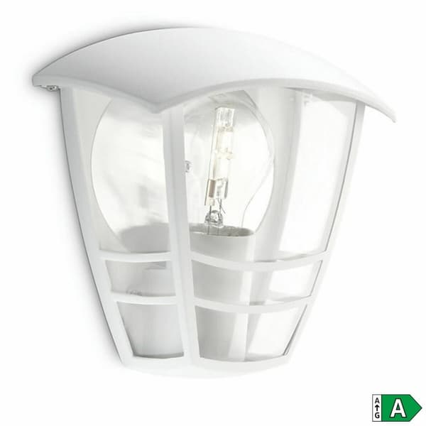 Vägglykta Philips Creek 19,5 cm Vit Metall Aluminium A+ E27