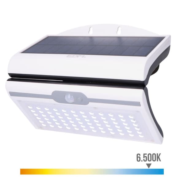 Belysningsarmatur til LED EDM 31848 Hvid 6 W 430 Lm 6500 lm Solar Bevægelsessensor 6500 K