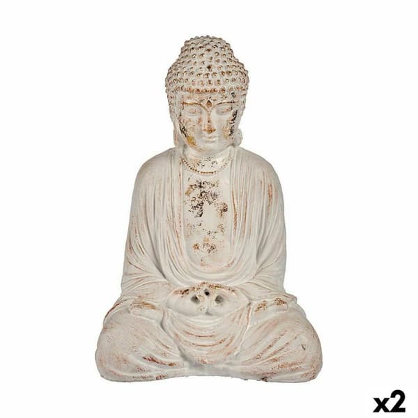 Dekorativ Trädgårdsfigur Ibergarden CC20403 Polyresin Buddha 22,5 x 40,5 x 27 cm (2 antal)