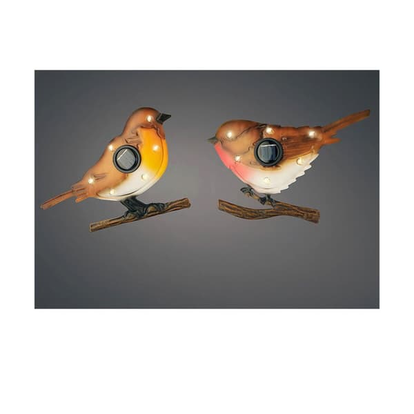Dekorativ havefigur Lumineo 894881 Metal Fugl 18 x 4,5 x 13 cm