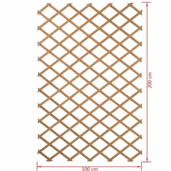 Ristikko Nature Puu Luonnollinen 1 x 2 m