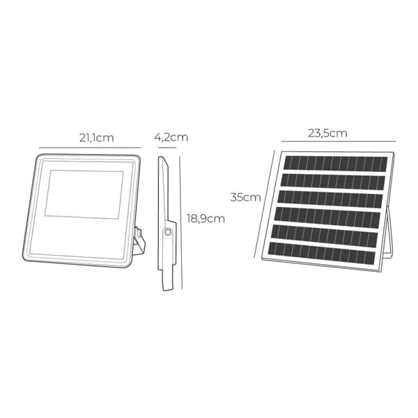 Valonheitin/projektorivalo EDM 31857 Slim 100 W 1200 Lm Aurinkokenno (6500 K)