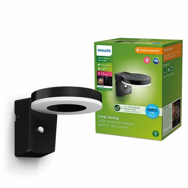 Væglampe Philips 1,3 W 250 Lm Solar Cirkulær (3000 K)