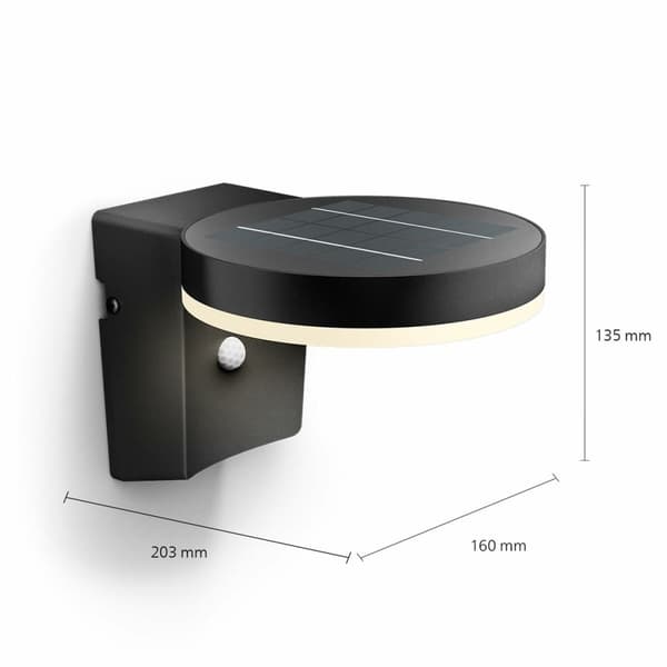 Væglampe Philips 1,3 W 250 Lm Solar Cirkulær (3000 K)