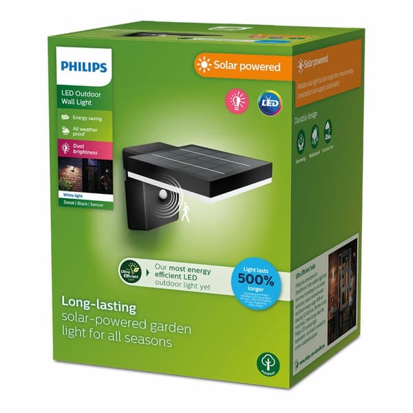 Seinävalo Philips 1,3 W 250 Lm Aurinkokenno Neliö (3000 K)