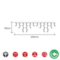 Pikkukuva 3 / 3: LED-verhovalot EDM 71482 Icicle Easy-Connect 100 W 0,72 W 200 x 50 cm