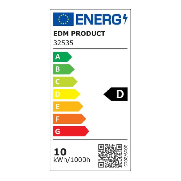 Seinävalo EDM 32535 polypropeeni A 10 W 750 Lm Valkoinen Ulkopuoli (4000 K)