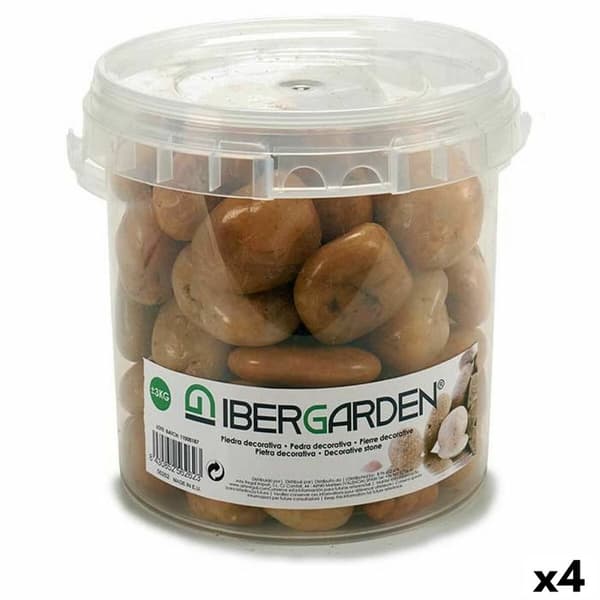 Koristeelliset kivet Ibergarden 3BRG Ruskea Suuri 3 Kg (4 osaa)