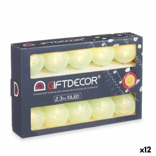 LED-valokranssi Kamuolys Vihreä 2,3 m (12 osaa)
