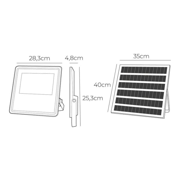 Valonheitin/projektorivalo EDM 31859 Slim 300 W 2500 lm Aurinkokenno (6500 K)