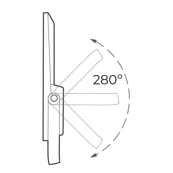 Valonheitin/projektorivalo EDM 31859 Slim 300 W 2500 lm Aurinkokenno (6500 K)