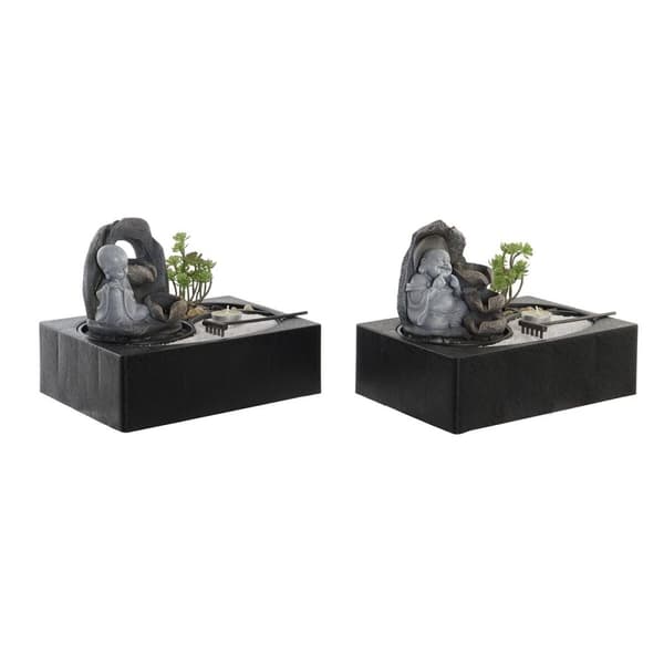 Szökőkút DKD Home Decor Buddha Harts Orientalisk 29 x 21 x 23 cm (2 antal)