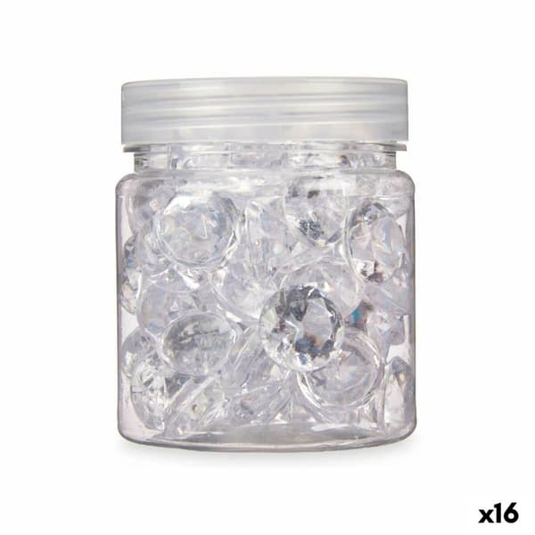 Koristeelliset kivet Timantti 150 g Läpinäkyvä (16 osaa)