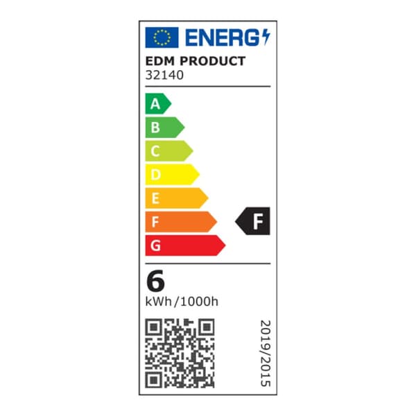 Belysningsarmatur til LED EDM 32140 Plastik A F 6 W (4000 K)
