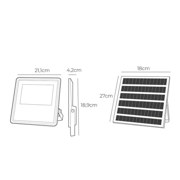 Spotlight projektor EDM 31856 Slim Grå 50 W 600 lm Solar (6500 K)