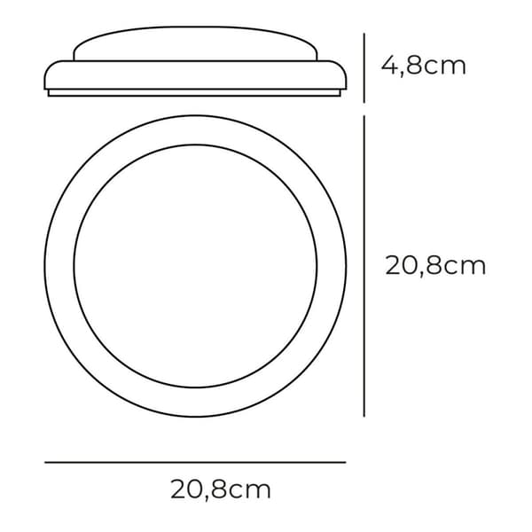 Væglampe EDM 32446 Hvid Plastik F 18 W 120 W 1820 Lm Bevægelsessensor Lyssensor Cirkulær (4000 K)