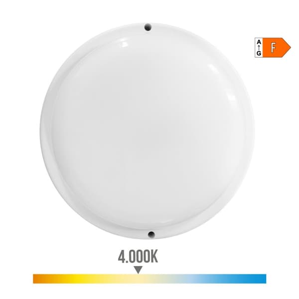 Væglampe EDM 32446 Hvid Plastik F 18 W 120 W 1820 Lm Bevægelsessensor Lyssensor Cirkulær (4000 K)